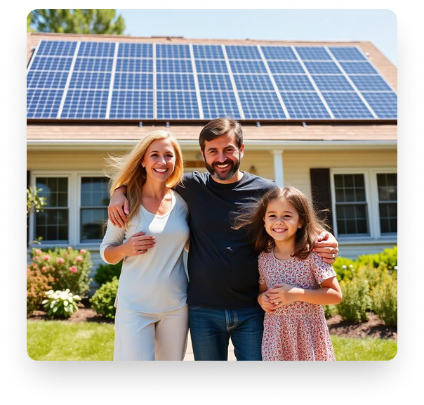 Solar Installation New Jersey 10 Happy family with solar powered home